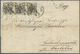 Br Österreich: 1850, Wappenausgabe 2 Kr. Schwarz, Handpapier, Type I B Im DREIERSTREIFEN (voll/breitrandig) Mit O - Unused Stamps