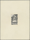 (*) Marokko: 1945, 50fr. Airmail, Non Adopted Design, Imperf. Proof In Black, Presented On Cardboard Sized 10,4:14 Cm. M - Morocco (1956-...)