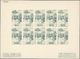 (*) Marokko: 1946, Essay For A Not Realised Charity Issue, Imperforate Proof Sheet Of Ten Stamps With Marginal Inscripti - Morocco (1956-...)