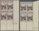 Delcampe - ** Marokko: 1947/1951, Airmails, Group Of Eleven Blocks Of Four From The Lower Right Corner Of The Sheet, With Different - Maroc (1956-...)