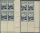 Delcampe - ** Marokko: 1947/1951, Airmails, Group Of Eleven Blocks Of Four From The Lower Right Corner Of The Sheet, With Different - Maroc (1956-...)