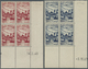 Delcampe - ** Marokko: 1947/1951, Airmails, Group Of Eleven Blocks Of Four From The Lower Right Corner Of The Sheet, With Different - Maroc (1956-...)
