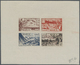 Delcampe - (*)/** Marokko: 1949, "SOLIDARITE 1948", Souvenir Sheet No. 1, Four Imperforate Colour Proofs In Differing Colours (numb - Morocco (1956-...)