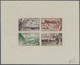 Delcampe - (*)/** Marokko: 1949, "SOLIDARITE 1948", Souvenir Sheet No. 1, Four Imperforate Colour Proofs In Differing Colours (numb - Morocco (1956-...)