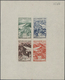 Delcampe - **/(*) Marokko: 1949, "SOLIDARITE 1948", Four Airmail Stamps Each As Epreuve De Luxe; In Addition Four Imperforate Colou - Morocco (1956-...)