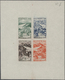Delcampe - **/(*) Marokko: 1949, "SOLIDARITE 1948", Four Airmail Stamps Each As Epreuve De Luxe; In Addition Four Imperforate Colou - Morocco (1956-...)