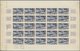 ** Marokko: 1951, 50fr. Sanatorium Of Ben Smine, Imperforate Colour Proof Sheet Of 25 Stamps "blue And Violet", Unmounte - Morocco (1956-...)