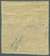 ** Österreich - Lombardei Und Venetien: 1850, 5 C. Orange, Handpapier, Farbintensives Exemplar, Dreiseitig Voll- - Lombardo-Vénétie