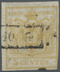 O Österreich - Lombardei Und Venetien: 1850: 5 C. Hellgrünlichgelb, Erstdruck Mit Attest Matl "Nach Meinem Dafür - Lombardo-Vénétie