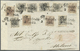 Br/Brrst Österreich - Lombardei Und Venetien: 1850: 3 Stück 10 Centesimi Schwarz, Handpapier Type I A + 3 Stück 10 Cent - Lombardy-Venetia