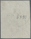 O Österreich - Lombardei Und Venetien: 1850, 30 C. Lilabraun, Type III, Linkes Oberes Eckrandstück (6:10 Mm) Mit - Lombardy-Venetia