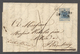 Br Österreich - Lombardei Und Venetien: 1850: 45 C. Dunkelblau, Type I, Geripptes Papier, Breitrandig Auf Weißem - Lombardo-Vénétie