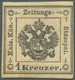 ** Österreich - Lombardei Und Venetien - Zeitungsstempelmarken: 1859, 1 Kr. Schwarz, Farbfrisches, Allseits Schma - Lombardy-Venetia