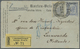 GA Österreichische Post In Der Levante: 1891. Eingeschriebener Kartenbrief 1 Piaster Auf 10 Kreuzer Blau Mit Zusa - Levant Autrichien
