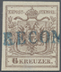 O Österreich - Stempel: "RECOM.", L1 In Blau Auf 6 Kr Braun Maschinenpapier. Fotobefund Ferchenbauer: "wirkungsv - Franking Machines (EMA)