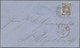 Br Polen: 1860, 10kop. Blue/rose, Fresh Colour, Well Perforated On Lettersheet (slight Inaccurate Opening On Reve - Lettres & Documents