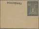 GA Polen - Lagerpost: Gross-Born - Ganzsachen: 1944, 10 F. Seetage Ganzsachenkarte Mit Abart "Wertstempel Kopfste - Entiers Postaux