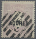 O Portugal - Azoren: 1871, 100 R. Lila, Mit Abart "doppelter Aufdruck", Farbfrisches, Nahezu Zentrisch Gestempel - Azores
