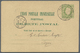 GA Portugal - Madeira: 1887. Postal Stationery Card 30r Green (vertical Fold) Cancelled By Funchal Maderia Date S - Madère