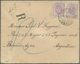 Br Rumänien: 1893, Paar 25 B Dunkellila Als Mehrfachfrankatur Und 50 C Orange Als Einzeffrankatur Je Auf Einschre - Covers & Documents