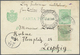 GA Rumänien - Ganzsachen: 1900, 5 B. Stat. Card Uprated With 5 B. Karl I Cancelled With Interesting Cancellation - Entiers Postaux