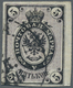 O Russland: 1866 5k. Black & Lilac, IMPERFORATED, Used In RIGA With Part Strike Of Dec. 1876 C.d.s. A Very Fine - Neufs