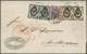 Br Russland: 1870, Letter With Beautiful Three Colour Franking Containing 3 Kop Coat Of Arms Each With Wrong "V" - Unused Stamps