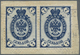 Brrst/ Russland: 1883-88, Horizontal Pair Of 7 K. Blue (1888 Issue) With GROUNDWORK INVERTED, Used And Cancelled With - Unused Stamps
