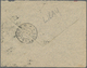 Br Russland: 1913, Romanow 7 Kop And Emblem-issue 1 Kop + 2 Kop All Tied By Mute Wheel-cancle From Libau, Latvia - Ungebraucht