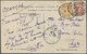 Br Russische Post In China: 1912, Manchuria: 1 K., 3 K. Tied Oval TPO "VLADIVOSTOK-CHARBIN 264 17.3.12" To Ppc To - China
