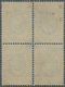 O/ Russische Post In Der Levante - Staatspost: 1859,10 Kop. Type Arms Brown/lightblue In Block Of Four With Blue - Levant
