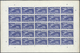 ** San Marino: 1946, 30l. Blue Express Stamp, Sheet Of 25 Stamps (few Imperfections In Margin) Showing Variety "i - Neufs
