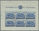 Delcampe - **/* San Marino: 1949/1951, 75 Jahre Weltpostverein Vier Verschiedene Kleinögen Mit 100 L. Blau/rotlila, 200 L. Bla - Neufs