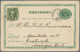 GA Schweden - Ganzsachen: 1899. Postal Stationery Card 5 Ore Green (tears And Stains) Upgraded With Yvert 41, 5 O - Entiers Postaux