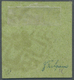 O Schweiz - Genf: 1846 Großer Adler 5 C. Schwarz/gelbgrün, Entwertet Mit Fast Vollständig Aufgesetzter Genfer Ro - 1843-1852 Timbres Cantonaux Et  Fédéraux