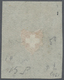 O Schweiz: 1850, 5 Rp. Schwarz/rot/dunkelblau, Ohne KE, Type 4, Abart "Doppelter Rotdruck Des Wappens”, Sehr Bre - Unused Stamps