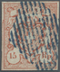 O Schweiz: 1852 Rayon III 15 Rp. (mit Kleinen Wertziffern), Entwertet Mit Klar Aufgesetzter Eidg. Raute In BLAU, - Unused Stamps