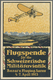 Br Schweiz - Halbamtliche Flugmarken: 1913 AARAU 50 C. Zusammen Mit Tell 5 C. Auf Offizieller Karte, Entwertet Mi - Used Stamps