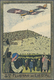 Br Schweiz - Halbamtliche Flugmarken: 1913 LIESTAL 50 C. Zusammen Mit Tell 5 C. Auf Offizieller Karte Mit Blauem - Usati
