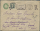 GA Schweiz - Ganzsachen: 1886: Eingeschriebener 25 Rp. Ganzsachenumschlag Mit 25 Rp. Zusatzfrankatur Nach Frankre - Stamped Stationery
