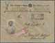 Br Serbien: 1908, Advertising Letter Showing A Grammophone On Back Sent Registered With 50 Para Coat Of Arms Over - Serbia