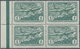 ** Sowjetunion: 1938, Aviation In The USSR, 1rbl. Bluish Green, MARGINAL BLOCK OF FOUR, Unmounted Mint. Very Rare - Covers & Documents