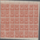 ** Sowjetunion: 1944, 15 K Red-rose Block Of 40 Items With Seperating Gutter Of Printing Sheet At Top - Briefe U. Dokumente