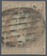 Br Spanien: 1852: 2 R. Blassorange, Allseits Vollrandiges Kabinettstück Mit Zentrischem Grillstempel. Sehr Selten - Oblitérés
