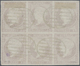 O/ Spanien: 1856, Issabella II Mit Lorbeer 4 Cs Karmin Im SECHSERBLOCK Gestempelt Vier Klaren Ovalen Rost-Stempel - Used Stamps