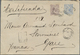 Br Spanien: 1891. Registered Envelope To France Bearing Yvert 198, 5c Blue And Yvert 209, 1 Peseta Violet Tied By - Oblitérés