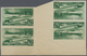 (*) Spanien: 1938, Submarine Proof 2 Pta. Green Imperforated, Two Horizontal Têtê-bêche Gutter Pairs With Sheet Ma - Oblitérés