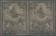 * Türkei: 1863, TUGRALI First Print 5 Pia. Rose Horizontal Pair Mint With New Gum, Light Border At Bottom, Full - Covers & Documents