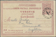 GA Türkei - Ganzsachen: 1896. Turkish Double Postal Stationery Reply Card 20p Claret Written From “H.M.S. Robreas - Entiers Postaux