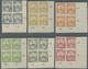 **/ Ungarn: 1913, Turul And King Franz Josef 1 F.-5 Kr. Imperforated, Complete Set Of 4 From The Lower Right Corne - Lettres & Documents